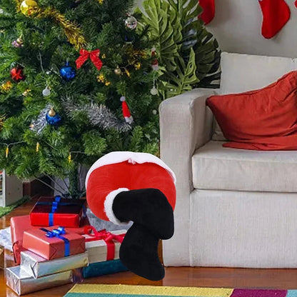 Décoration de Sapin de Noël en Peluche | Jambes de Père Noël Amusantes et Douces