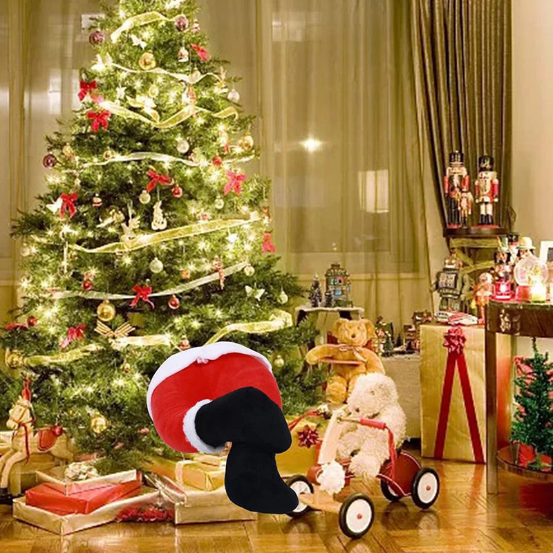 Décoration de Sapin de Noël en Peluche | Jambes de Père Noël Amusantes et Douces