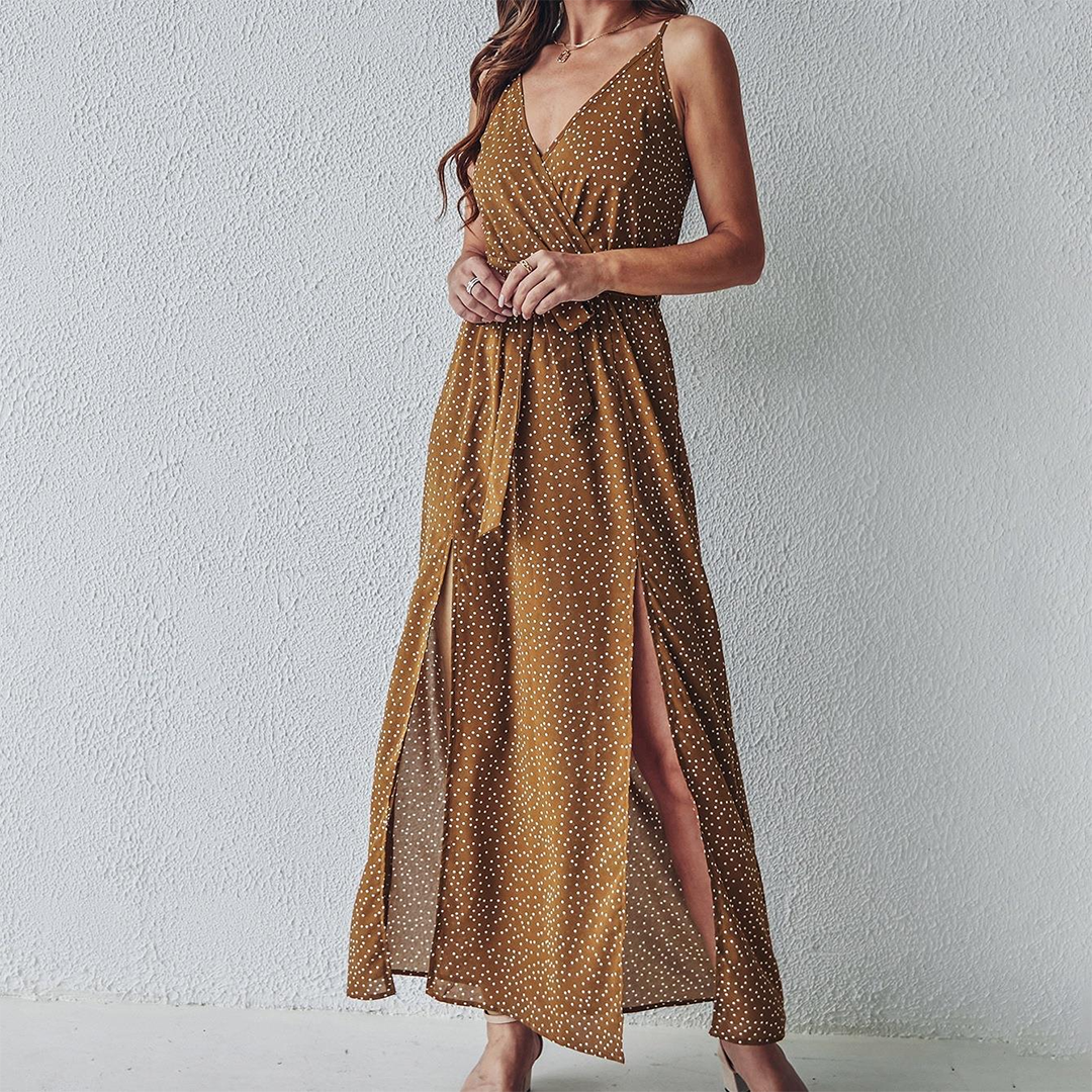 Robe Maxi Plage Femme | Col V Flatteur et Tissu Léger