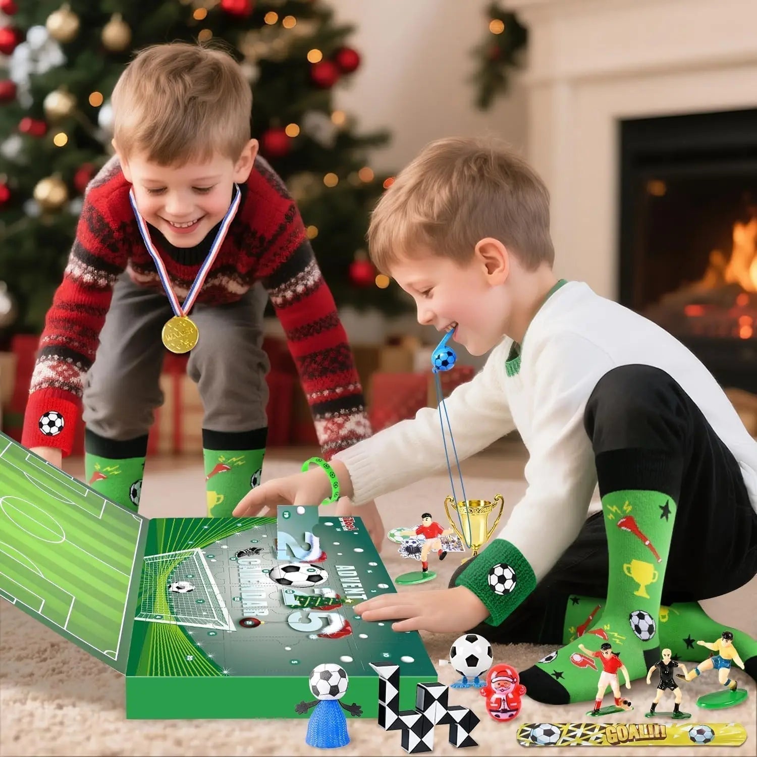 Calendrier de l'Avent Football | 24 Surprises Amusantes pour Enfants