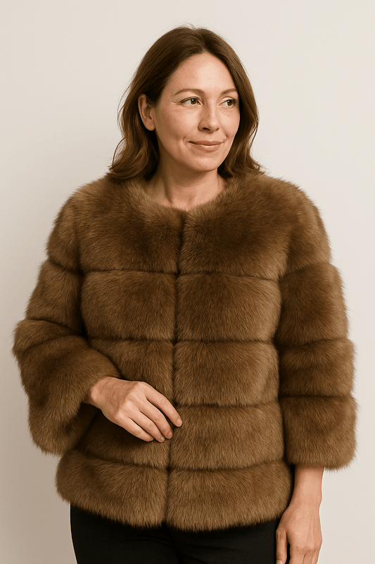 Veste en Fausse Fourrure Courte | Douceur et Glamour pour Hiver