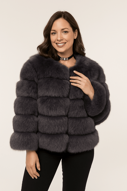 Veste en Fausse Fourrure Courte | Douceur et Glamour pour Hiver