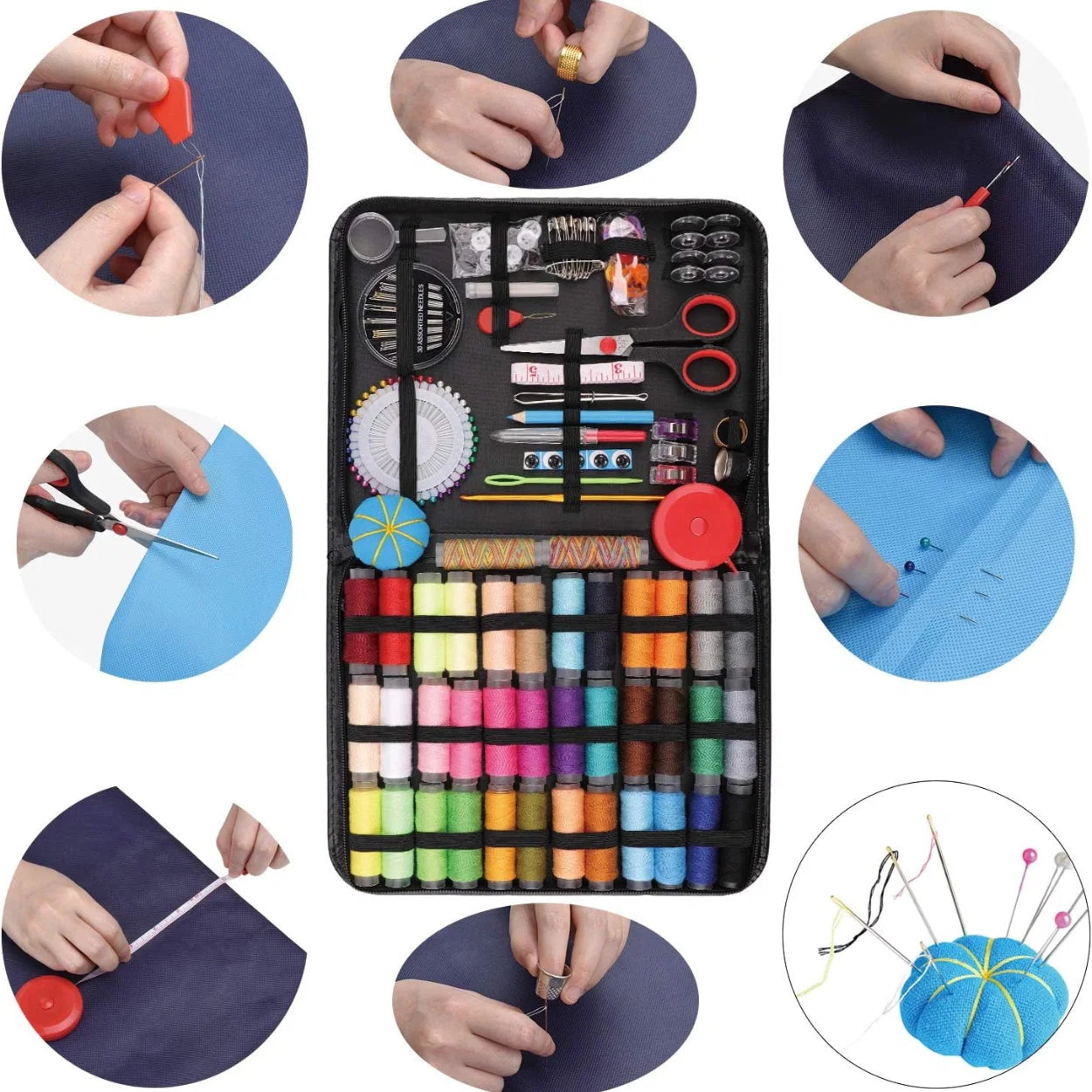 Kit de couture 226 pièces avec étui - vos retouches à portée de main