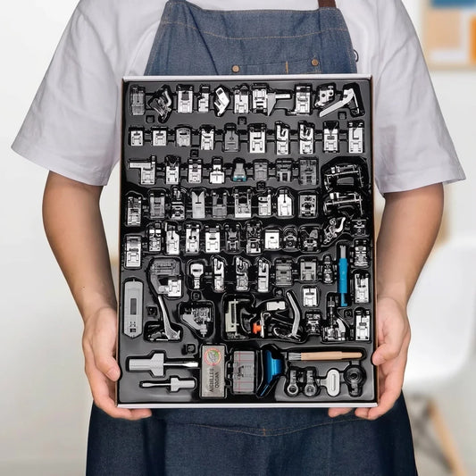 Kit Pied de Biche Machine à Coudre 82 Pièces Coffret Couture Universel
