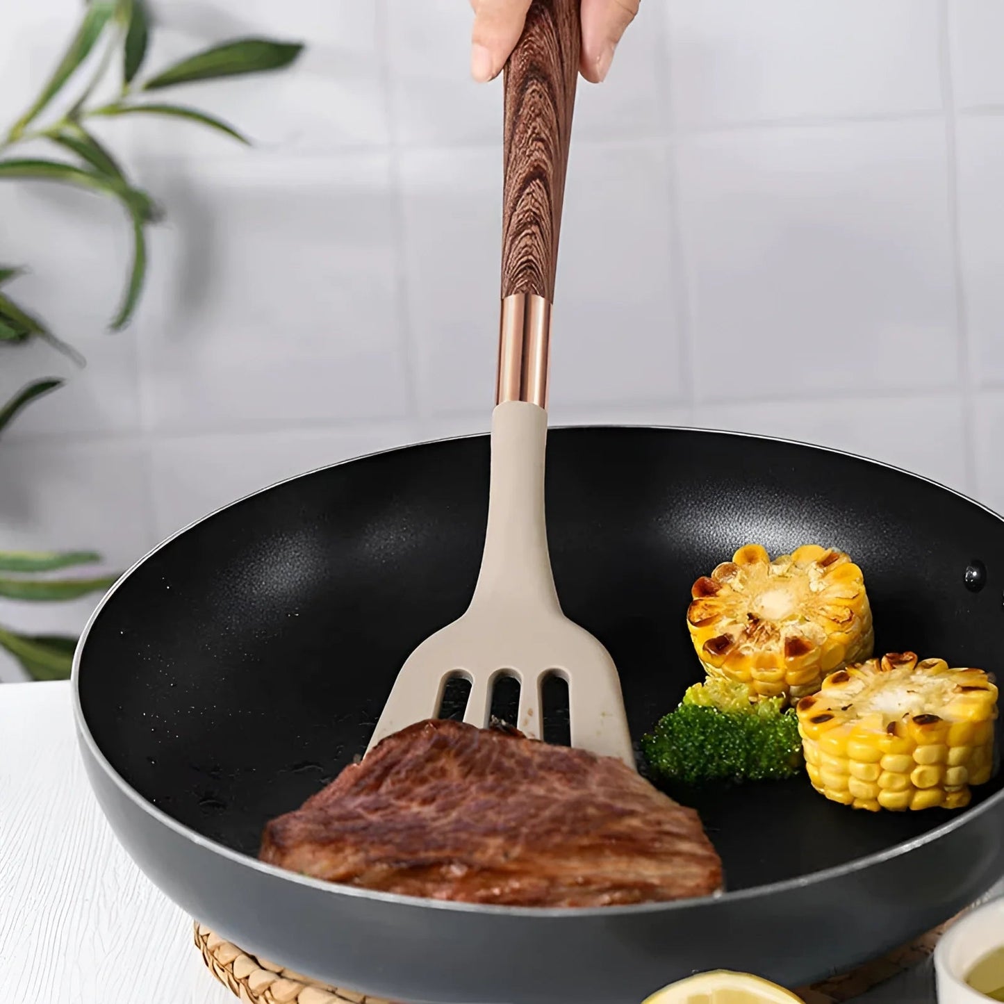 Ustensiles de Cuisine en Silicone | Ensemble Pratique et Élégant pour Chefs