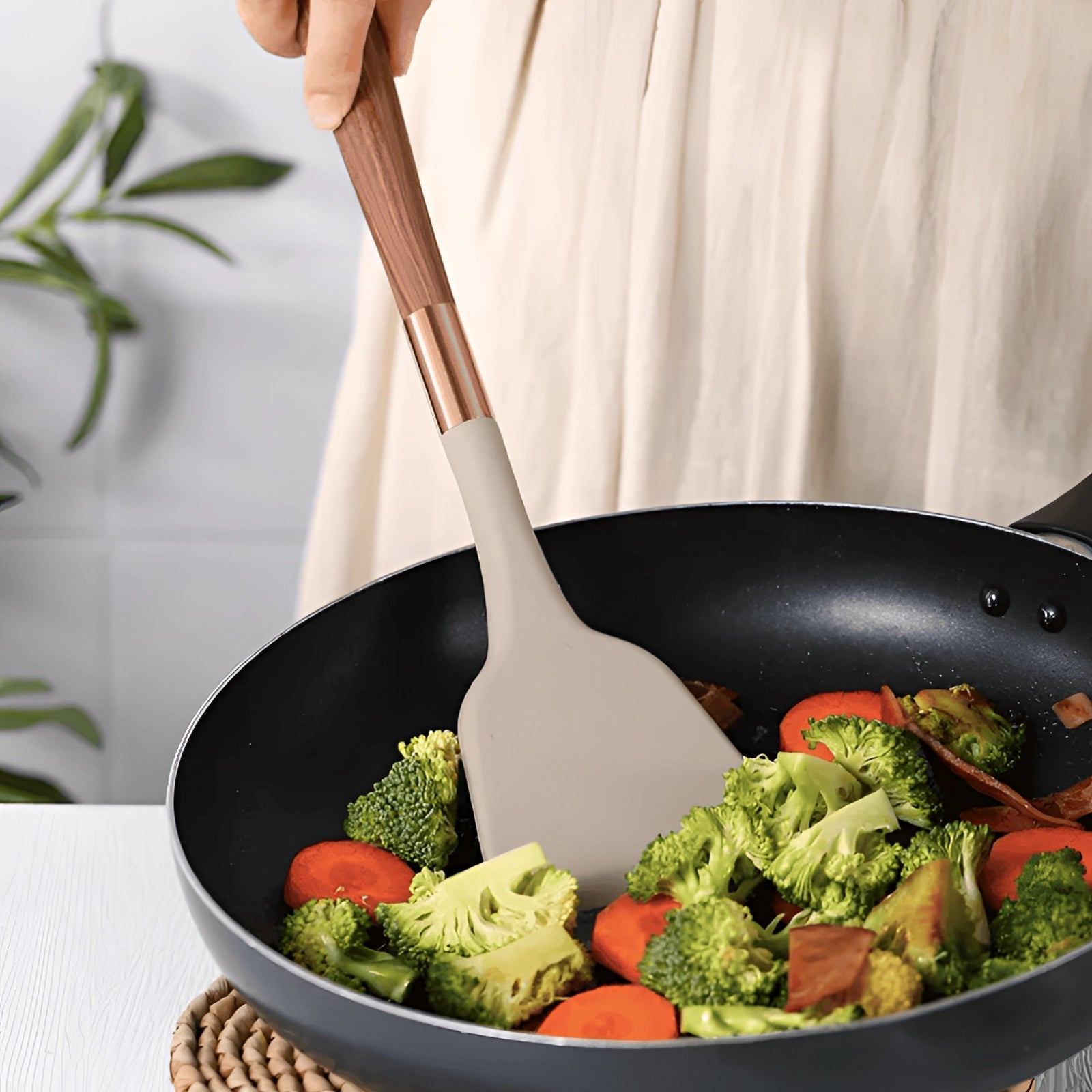 Ustensiles de Cuisine en Silicone | Ensemble Pratique et Élégant pour Chefs