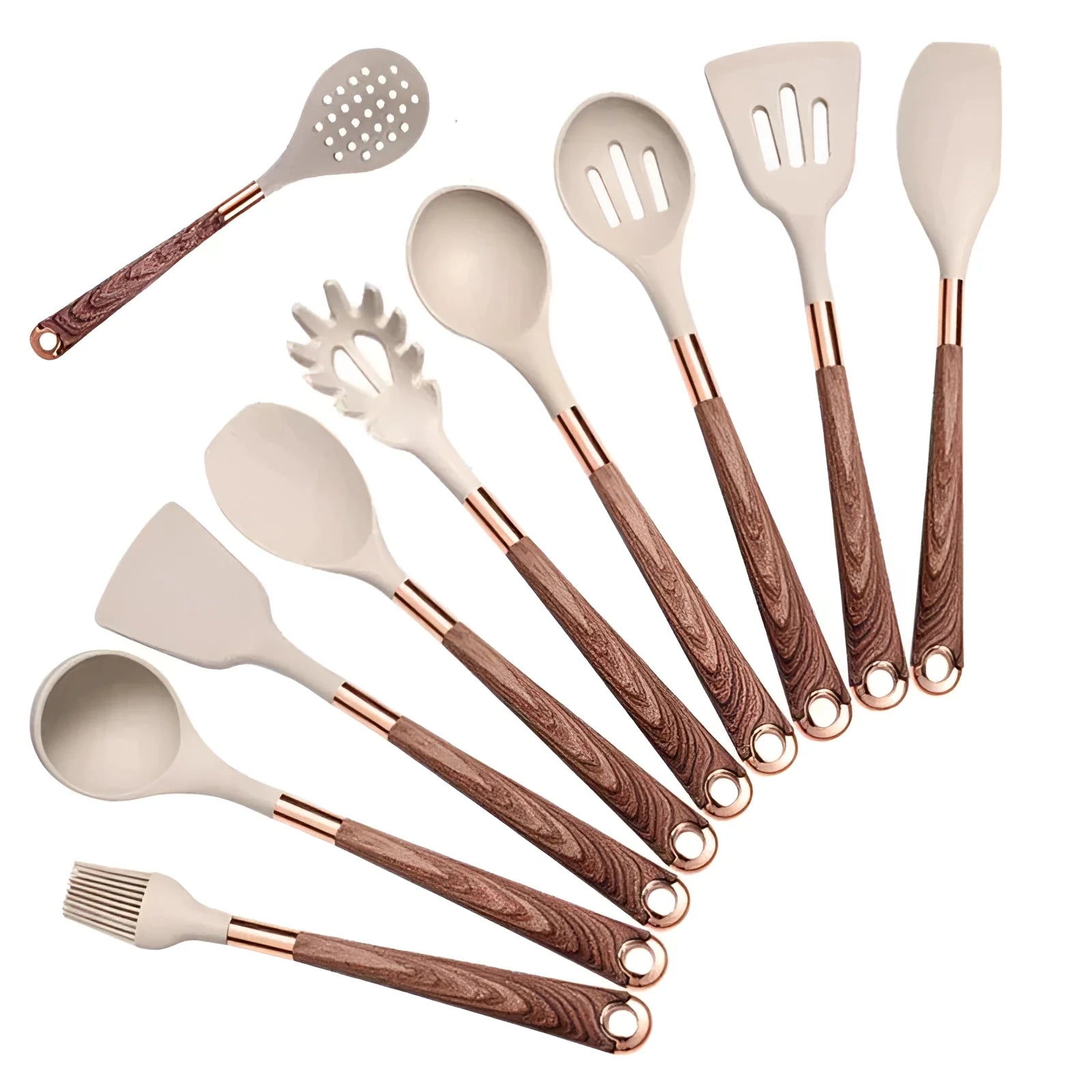 Ustensiles de Cuisine en Silicone | Ensemble Pratique et Élégant pour Chefs