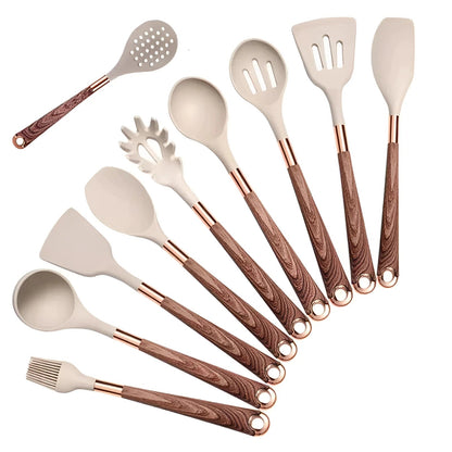 Ustensiles de Cuisine en Silicone | Ensemble Pratique et Élégant pour Chefs