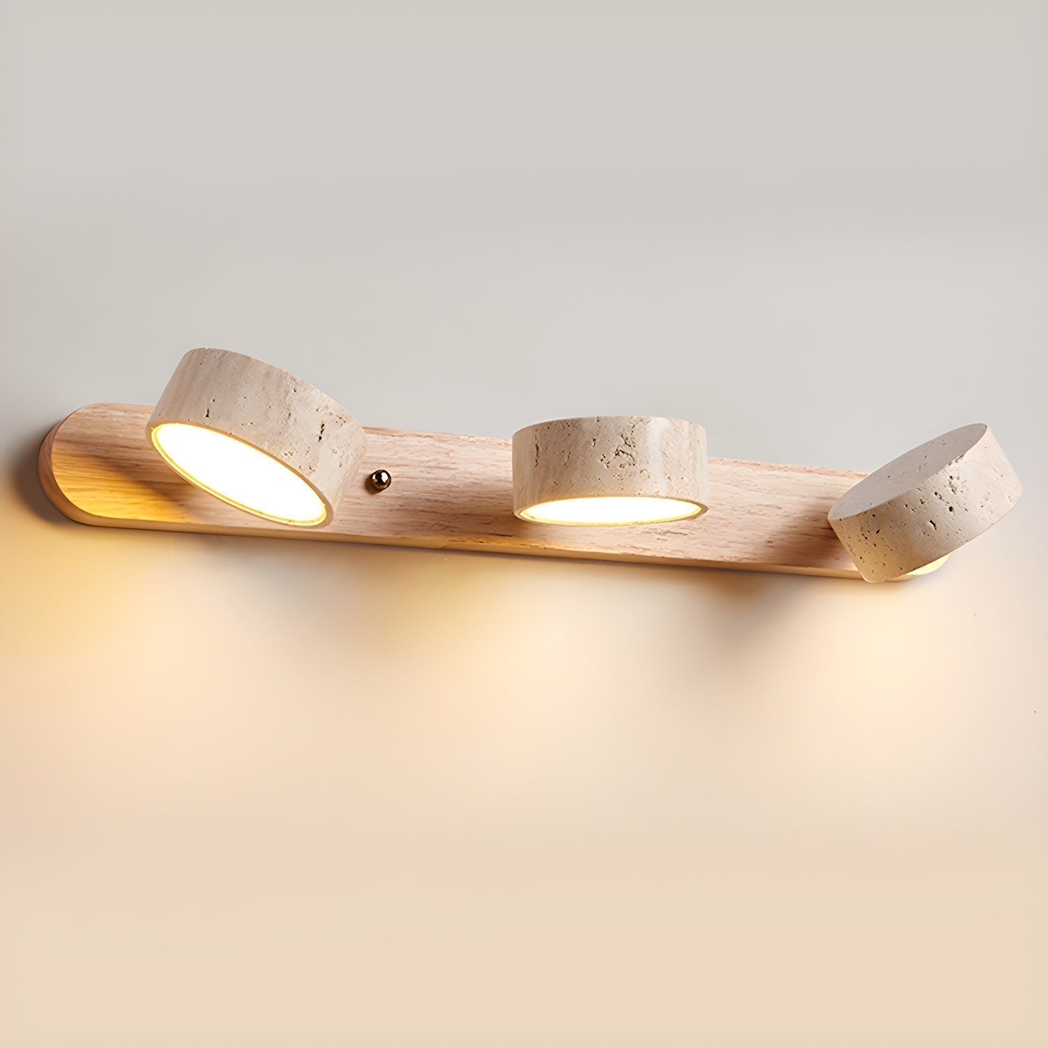 Applique Murale en Travertin | Éclairage LED Chic et Apaisant