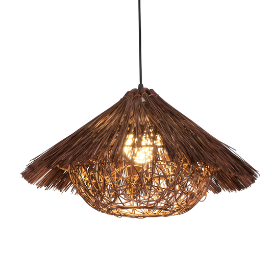 Lampe Suspendue en Rotin et Bambou | Élégance Artisanale et Ambiance Chaleureuse