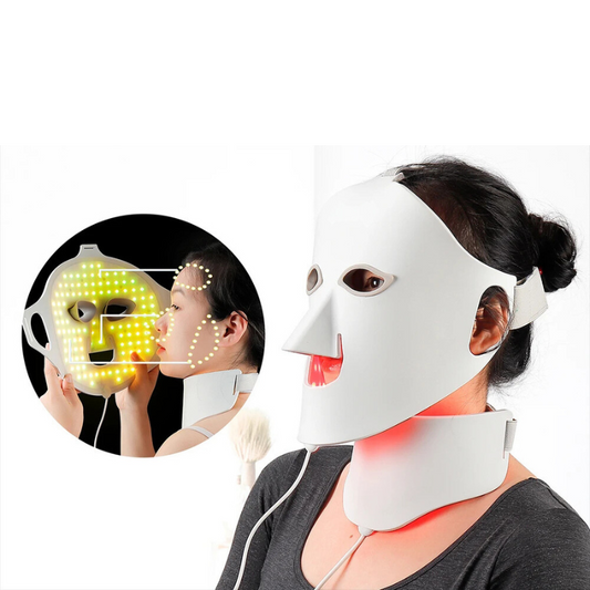 Masque LED de Thérapie pour Visage | 7 Couleurs et Silicone Médical