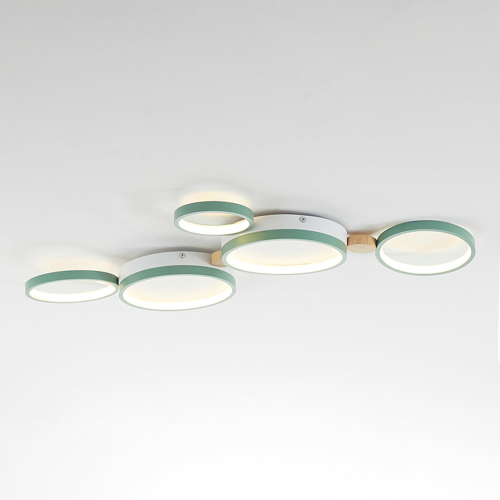 Plafonnier Élégant Blanc et Gris | Design Moderne et Illumination Uniforme