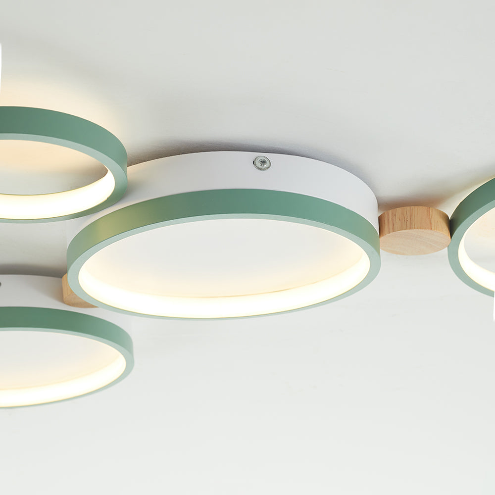 Plafonnier Élégant Blanc et Gris | Design Moderne et Illumination Uniforme