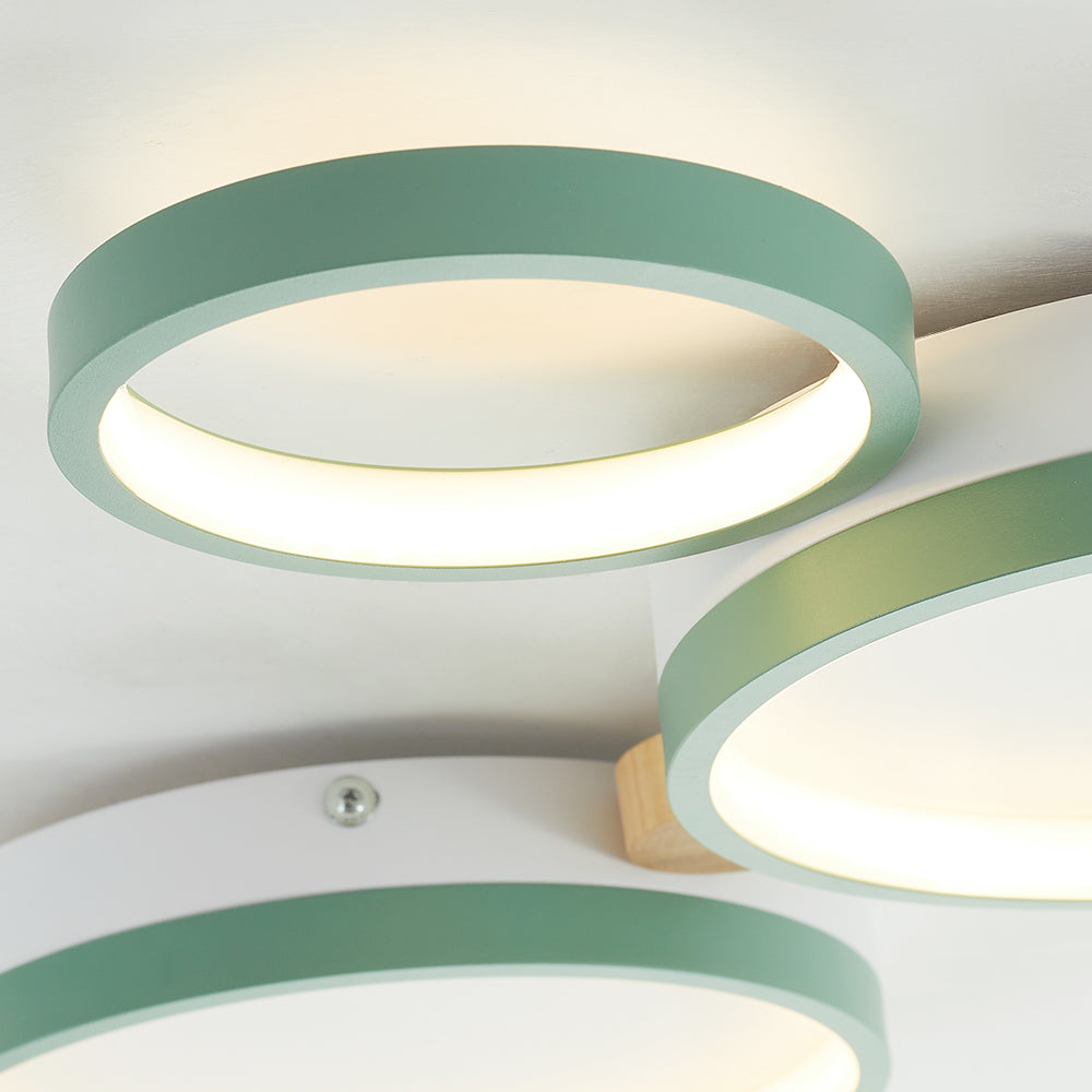 Plafonnier Élégant Blanc et Gris | Design Moderne et Illumination Uniforme