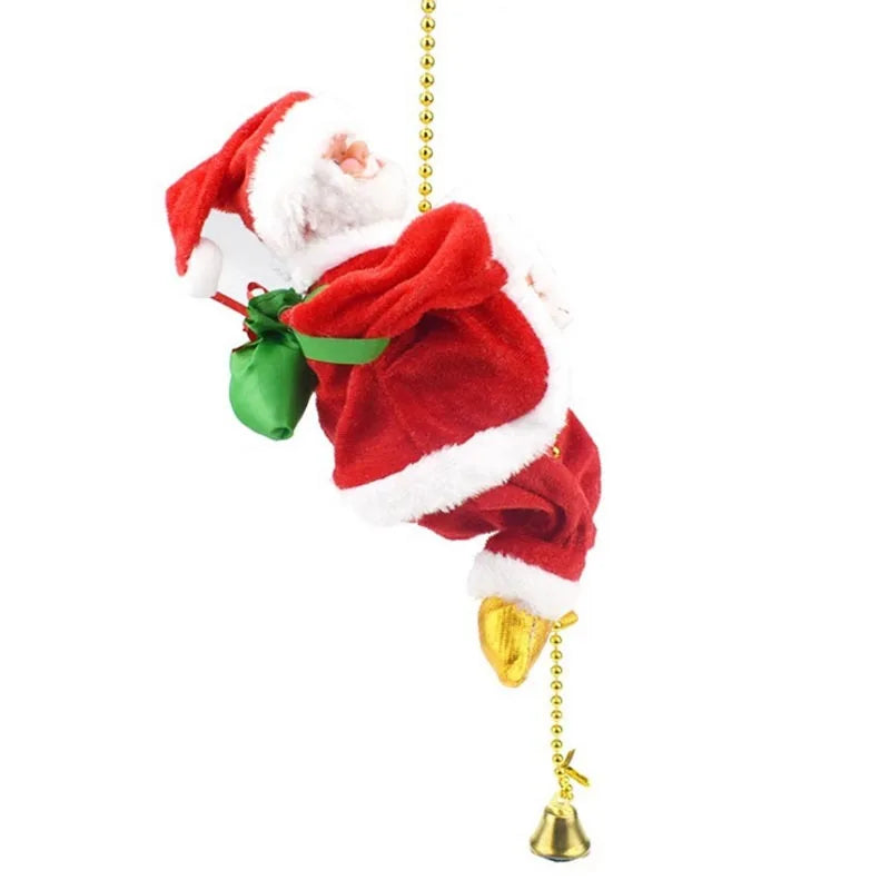 Père Noël Musical Grimpant | Décoration Festive et Interactif