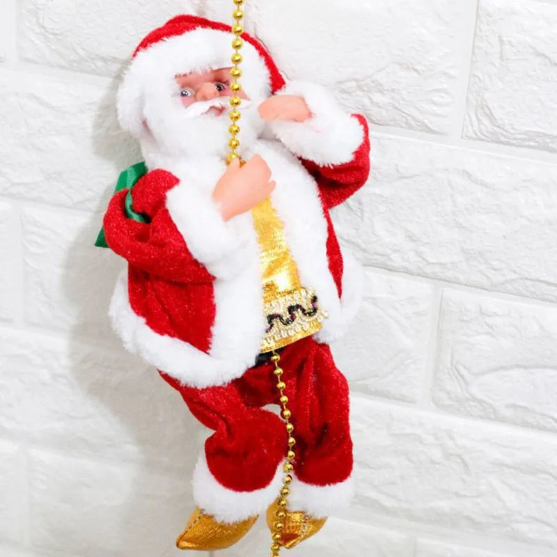 Père Noël Musical Grimpant | Décoration Festive et Interactif