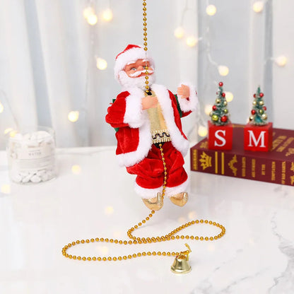 Père Noël Musical Grimpant | Décoration Festive et Interactif