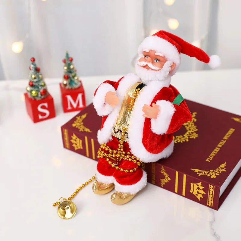 Père Noël Musical Grimpant | Décoration Festive et Interactif
