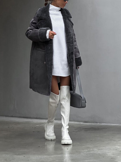 Manteau d'Hiver Grande Taille | Chaleur et Élégance avec Col Doux