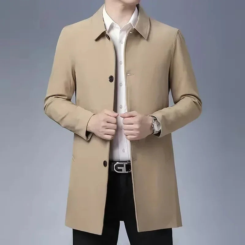Manteau Long Classique pour Hommes | Élégance et Confort au Quotidien