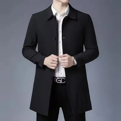 Manteau Long Classique pour Hommes | Élégance et Confort au Quotidien