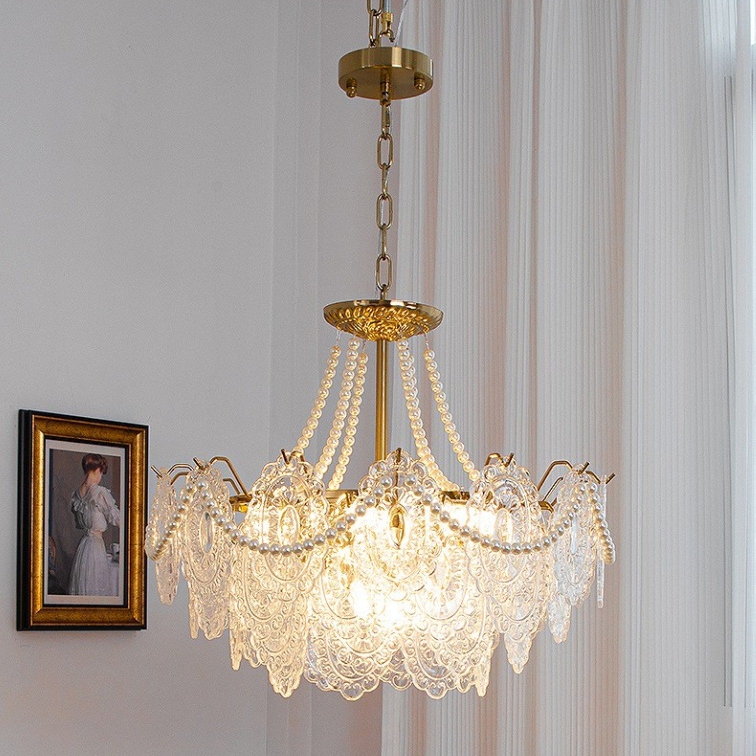 Lustre en Cristal Français | Élégance et Lumière Chaleureuse