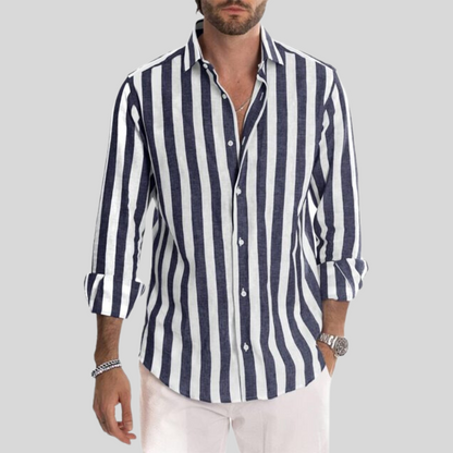 Chemise Slim Rayée pour Homme | Style Élégant et Confort Optimal