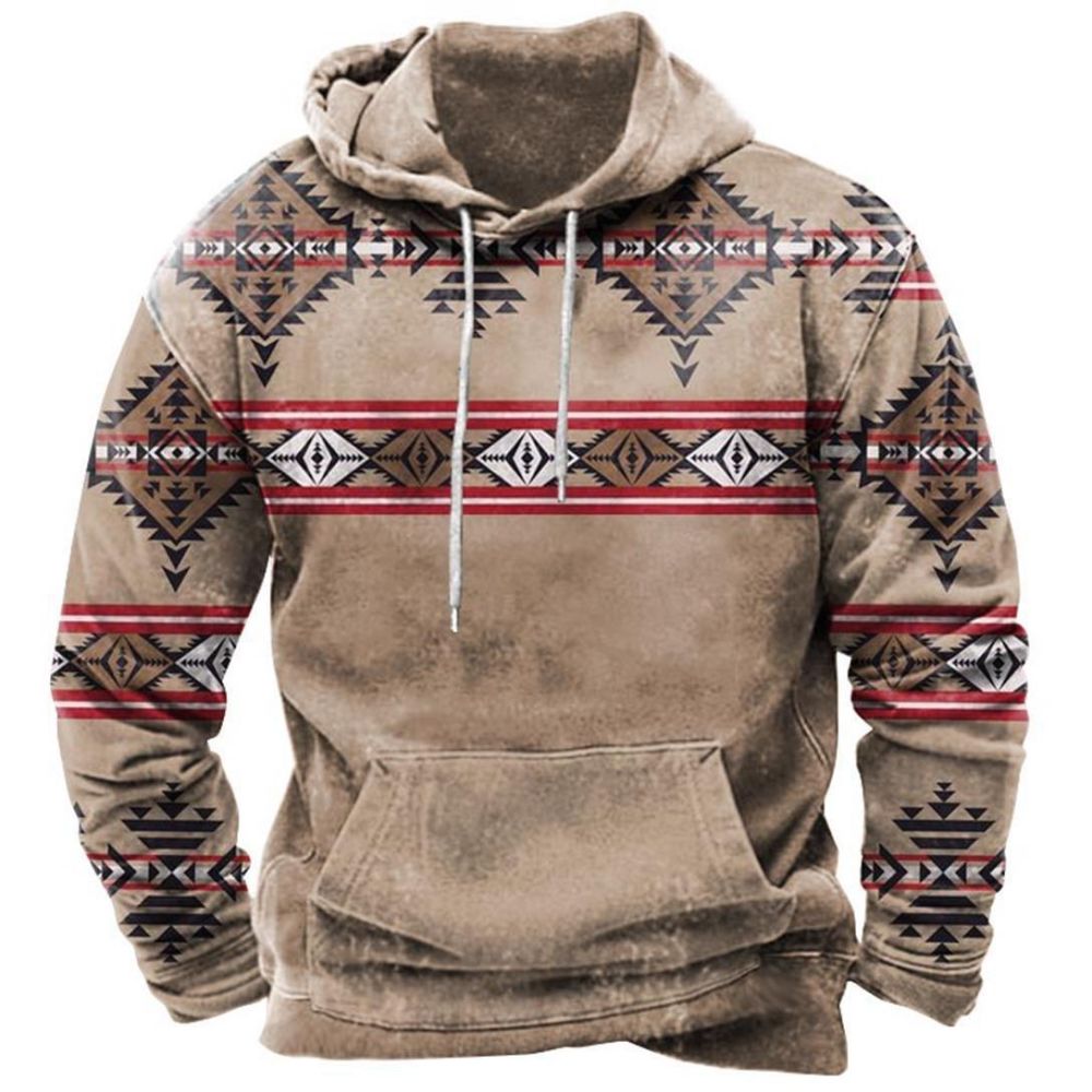 Sweat à Capuche Aztec Confortable | Style Décontracté avec Motif Saisissant