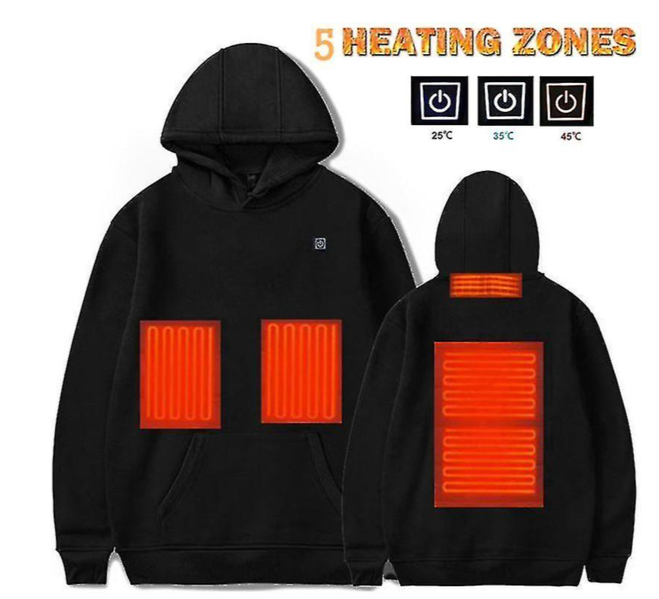 Hoodie Chauffant USB pour Hommes et Femmes | Chaleur Instantanée et Confort Durable