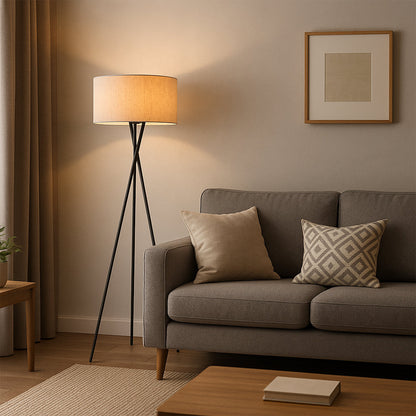 Lampe de Sol en Soie | Élégance Contemporaine et Atmosphère Chaleureuse