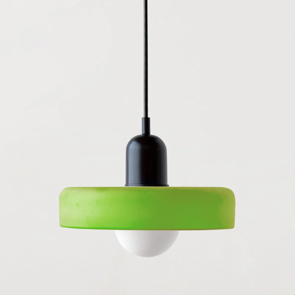 Lampe Pendante Bauhaus en Verre Coloré | Élégance Géométrique et Ambiance Chaleureuse