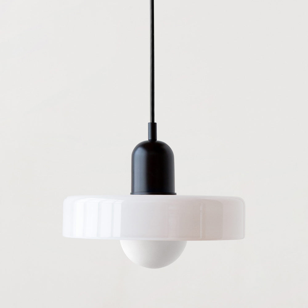 Lampe Pendante Bauhaus en Verre Coloré | Élégance Géométrique et Ambiance Chaleureuse