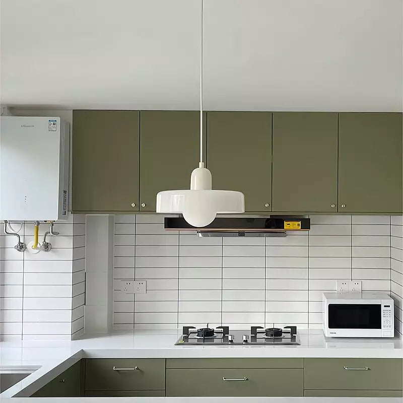 Lampe Pendante Bauhaus en Verre Coloré | Élégance Géométrique et Ambiance Chaleureuse