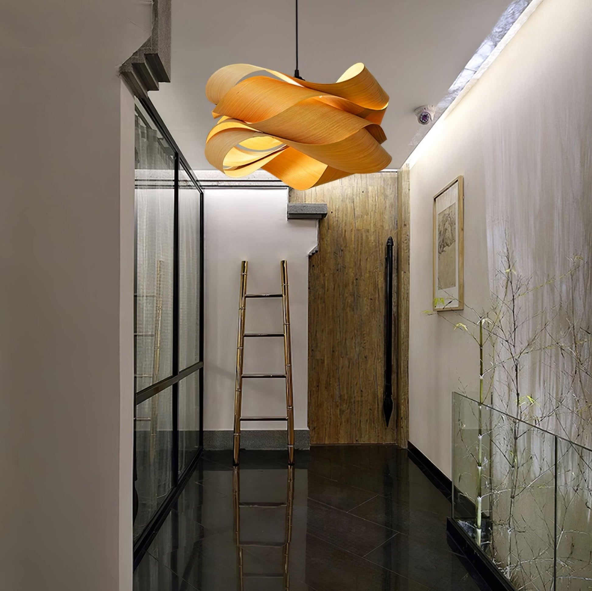 Suspension Design Entrelacé pour Intérieurs Modernes | Élégance et Lueur Chaleureuse