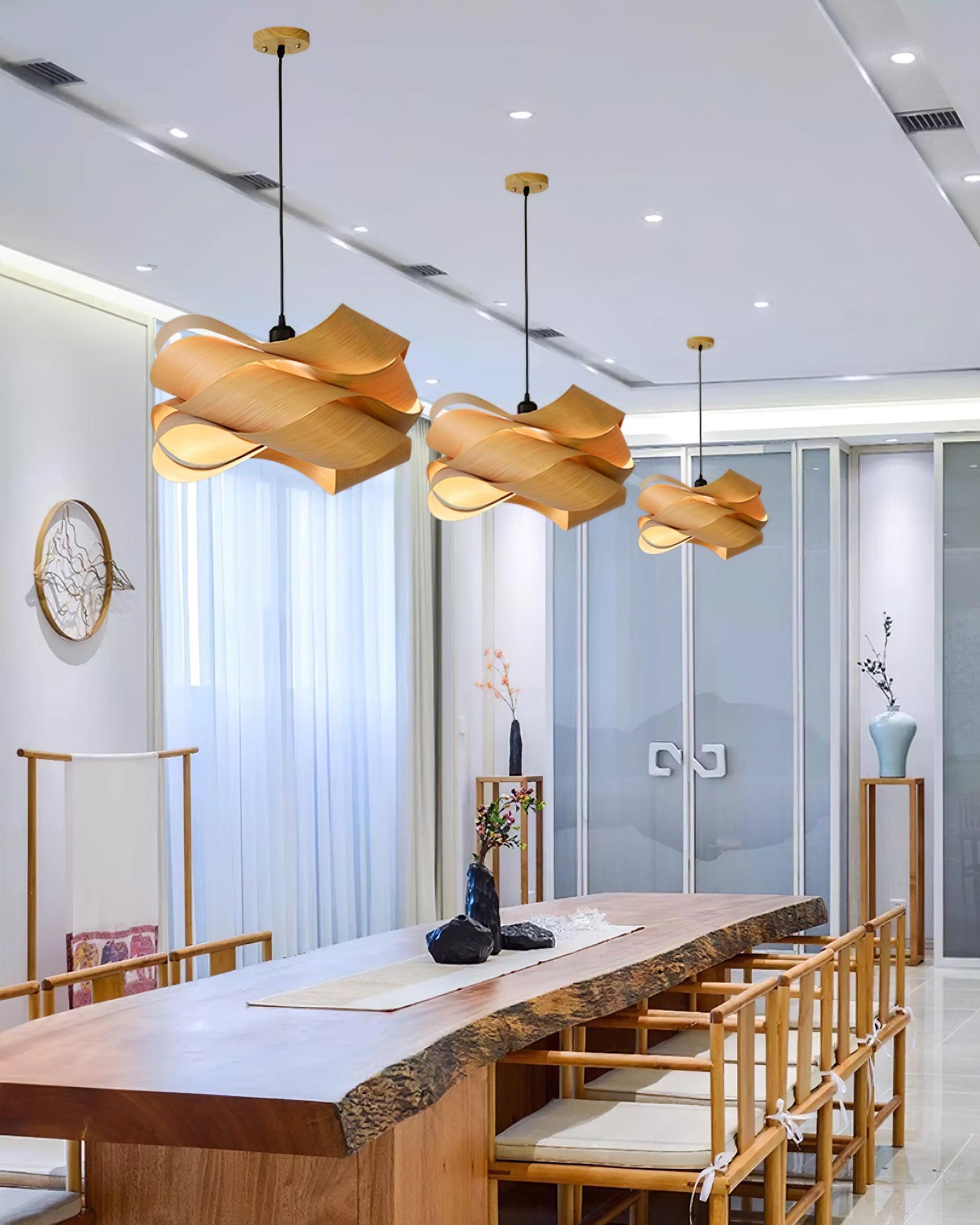Suspension Design Entrelacé pour Intérieurs Modernes | Élégance et Lueur Chaleureuse