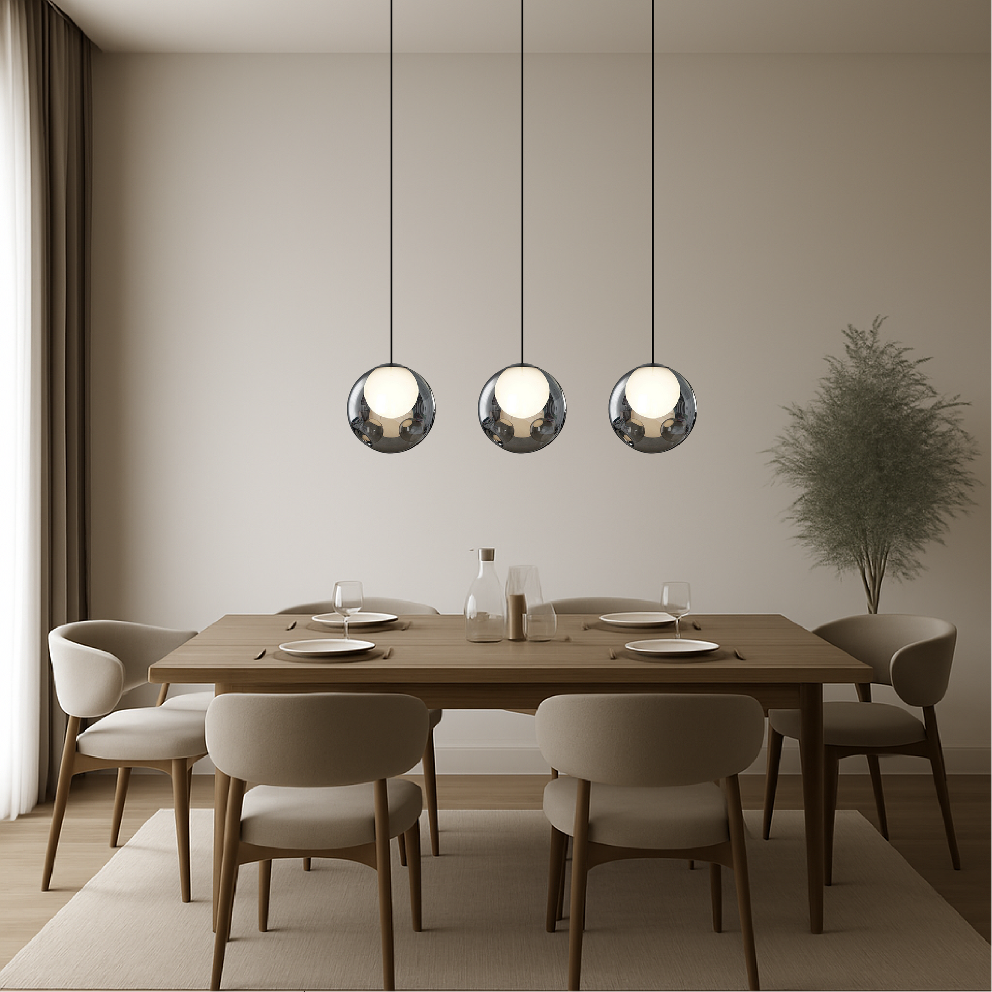 Lampe Suspendue en Verre Italien | Élégance Contemporaine et Ambiance Chaleureuse