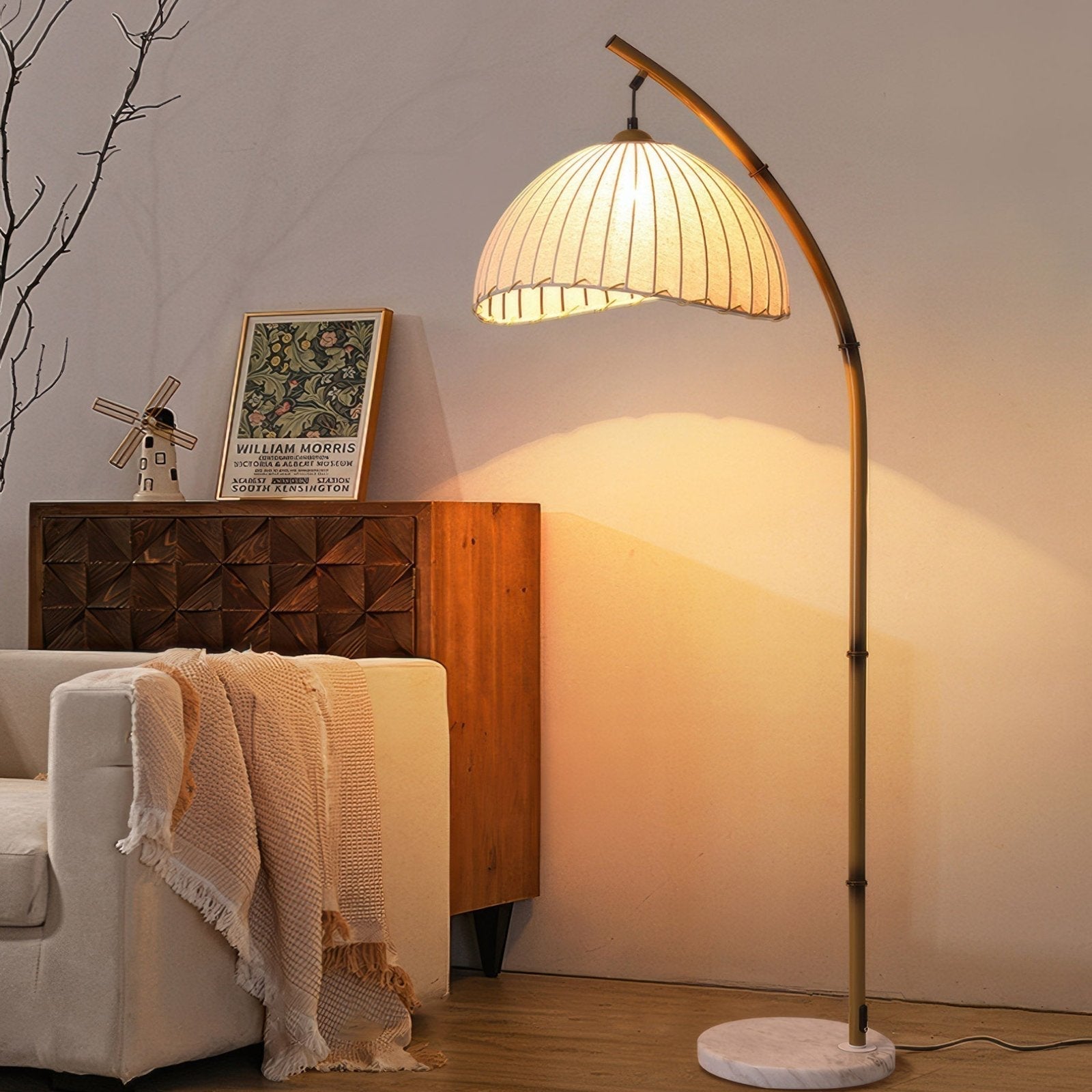 Lampe de Sol en Bambou | Élégance Contemporaine et Chaleur Accueillante