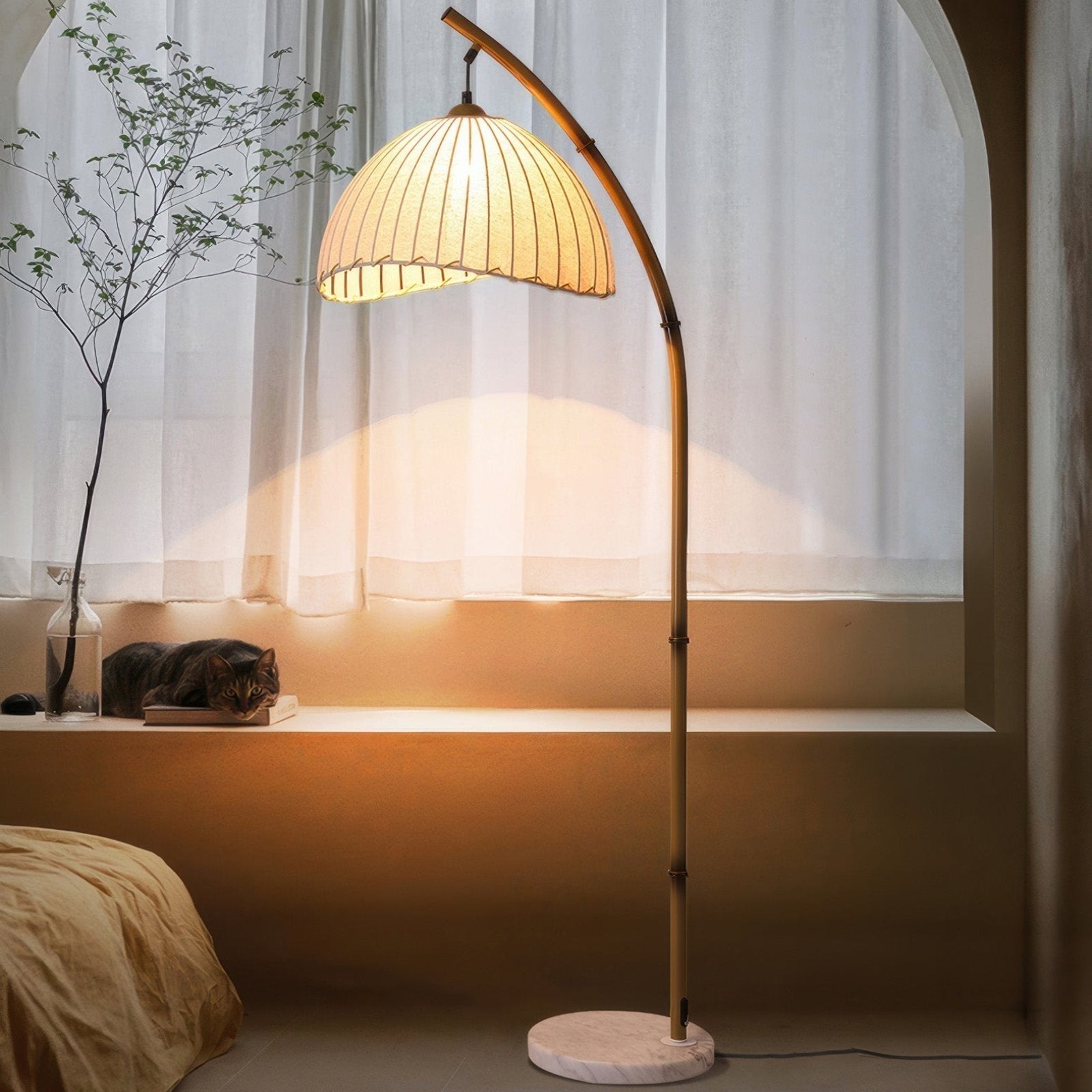 Lampe de Sol en Bambou | Élégance Contemporaine et Chaleur Accueillante