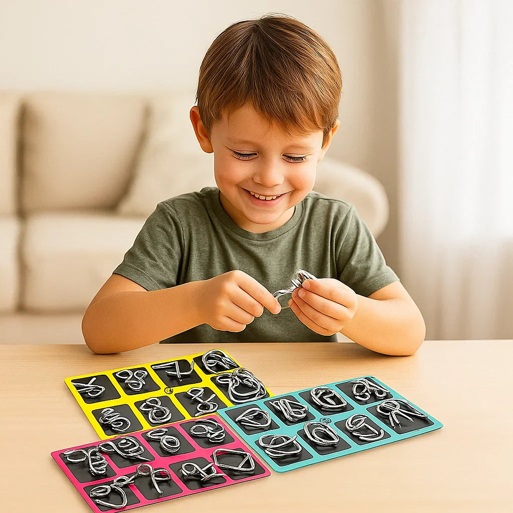Puzzle en Métal Éducatif | Développe Compétences Cognitives des Enfants