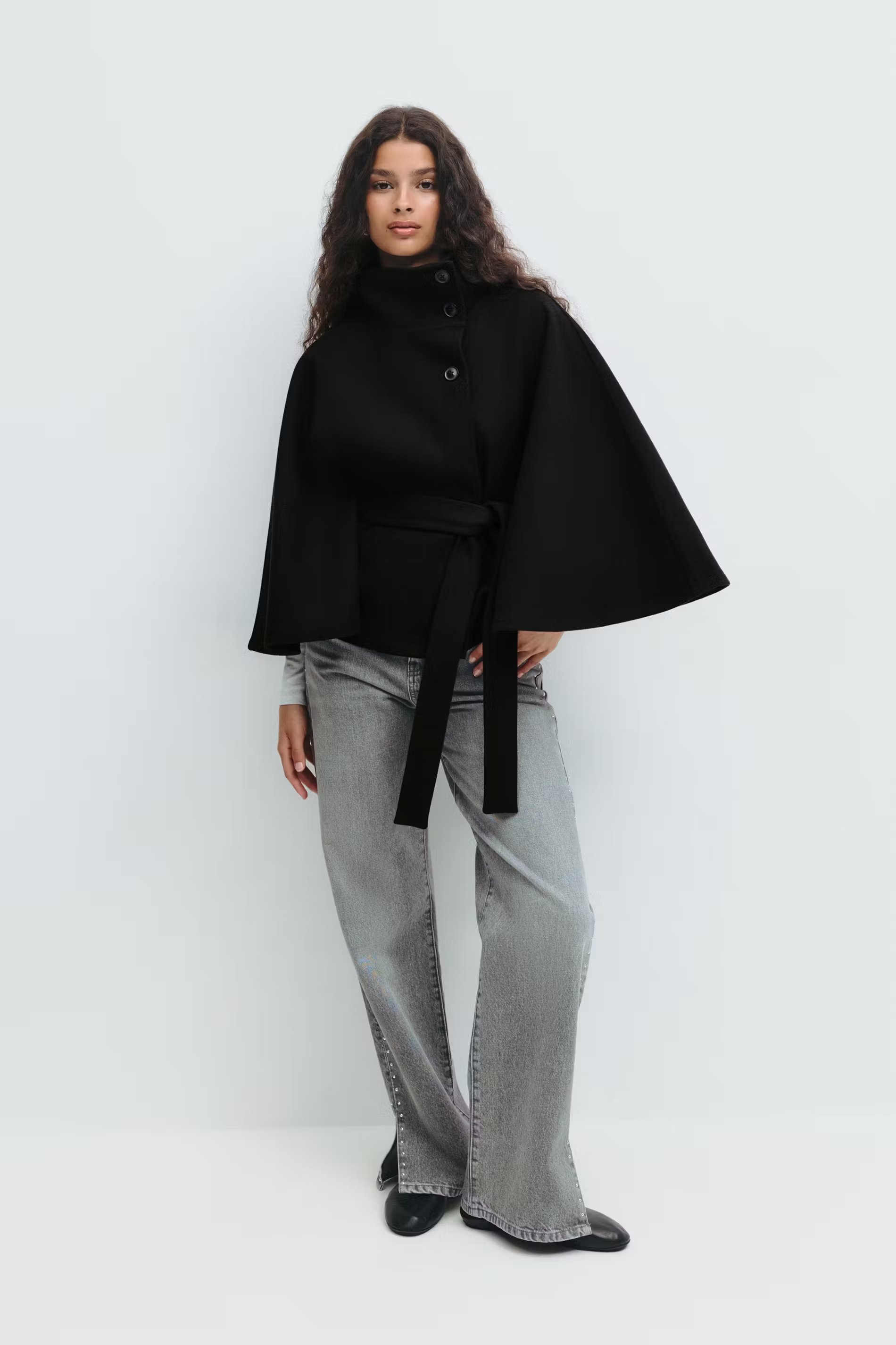 Manteau Cape Élégant pour Femmes | Chic et Pratique avec Col Haut