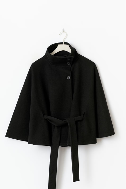 Manteau Cape Élégant pour Femmes | Chic et Pratique avec Col Haut