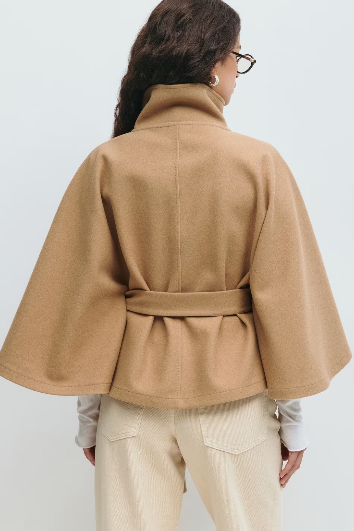 Manteau Cape Élégant pour Femmes | Chic et Pratique avec Col Haut