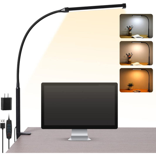 Lampe de Bureau LED USB | Modes de Lumière Réglables et Bras Flexible