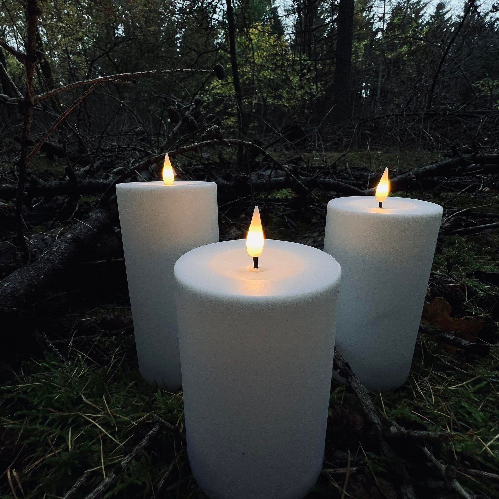 Bougies LED Sans Flamme Extérieures | Élégantes, Résistantes et Télécommandées