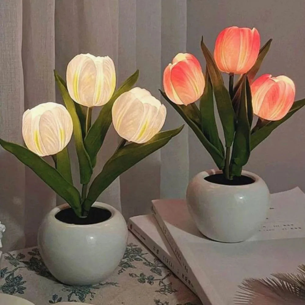 Lampe de Table LED Florale | Éclairage Décoratif et Naturel pour Maison