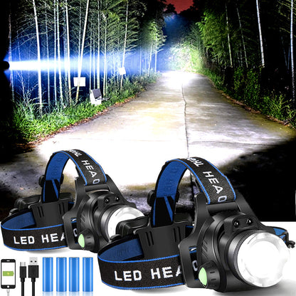 Lampe Frontale LED Étanche | Luminosité Élevée et Rechargeable