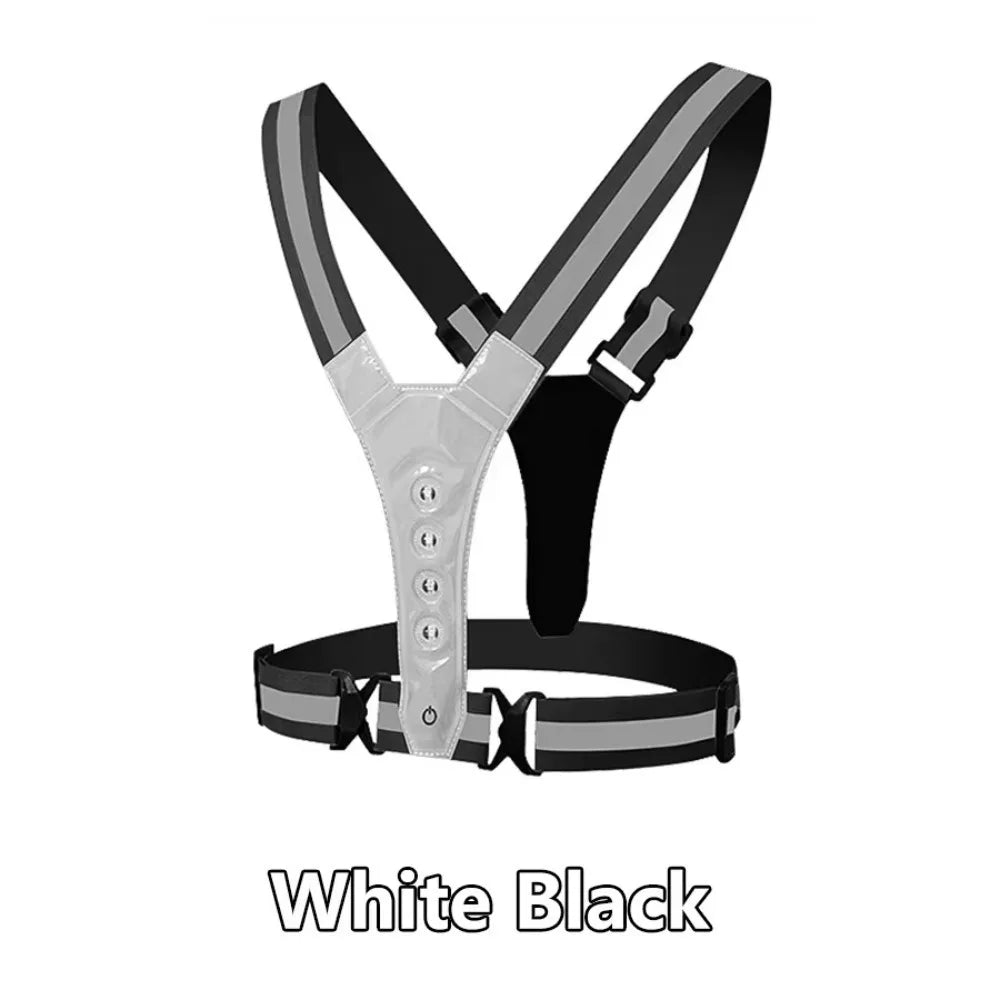 Gilet de Sécurité LED Ajustable | Visibilité Maximale pour Entraînements Nocturnes