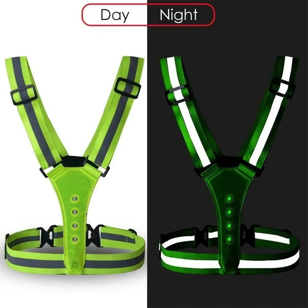 Gilet de Sécurité LED Ajustable | Visibilité Maximale pour Entraînements Nocturnes