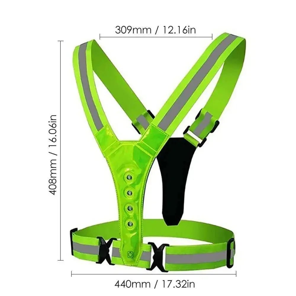 Gilet de Sécurité LED Ajustable | Visibilité Maximale pour Entraînements Nocturnes