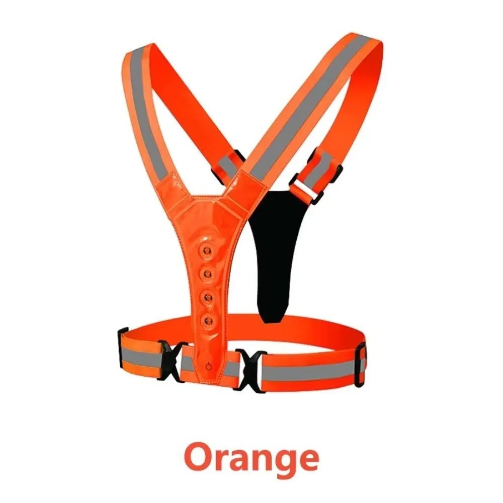 Gilet de Sécurité LED Ajustable | Visibilité Maximale pour Entraînements Nocturnes